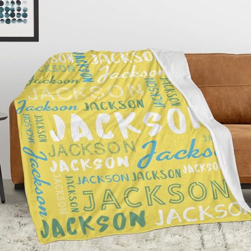Personalized Name Blanket Customized Baby Blankets for Girls Boys Adults Monogrammed Blankets and Throws Christmas Birthday Mothers Fathers Valentines Day Gift