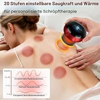 Schröpf-Set, intelligentes Schröpftherapie-Massagegerät, 7-in-1 Rotlicht-Schröpftherapie-Set mit 2 Modi für gezielte Schmerzlinderung, Muskelkater, straffere Haut, Schröpfset mit 12 Stufen Saugkraft – Ansicht 4