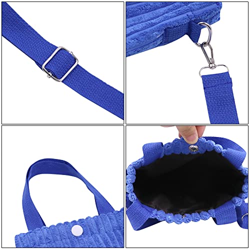 Image of Corduroy Crossbody Bag Mini Tote Purse for Women Casual Ribbed Shoulder Messenger Bag Hobo Small Satchel Handbag