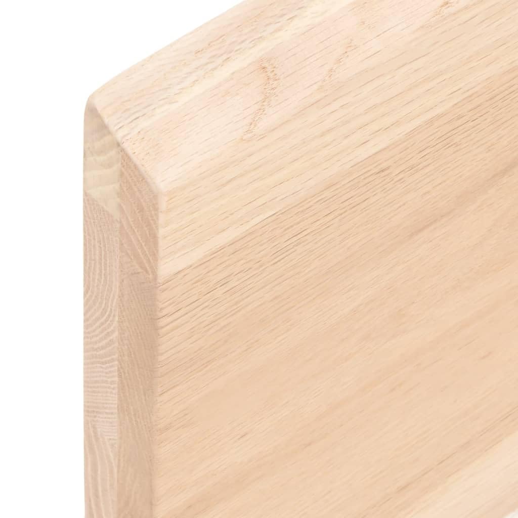 Piano per Tavolo, Sostitutivo in Rovere Massello Non Trattato con Bordi Vivi 80x60x(2-4) cm, Tavola Fai-da-Te per Rinnovo Tavoli Casa e Ufficio