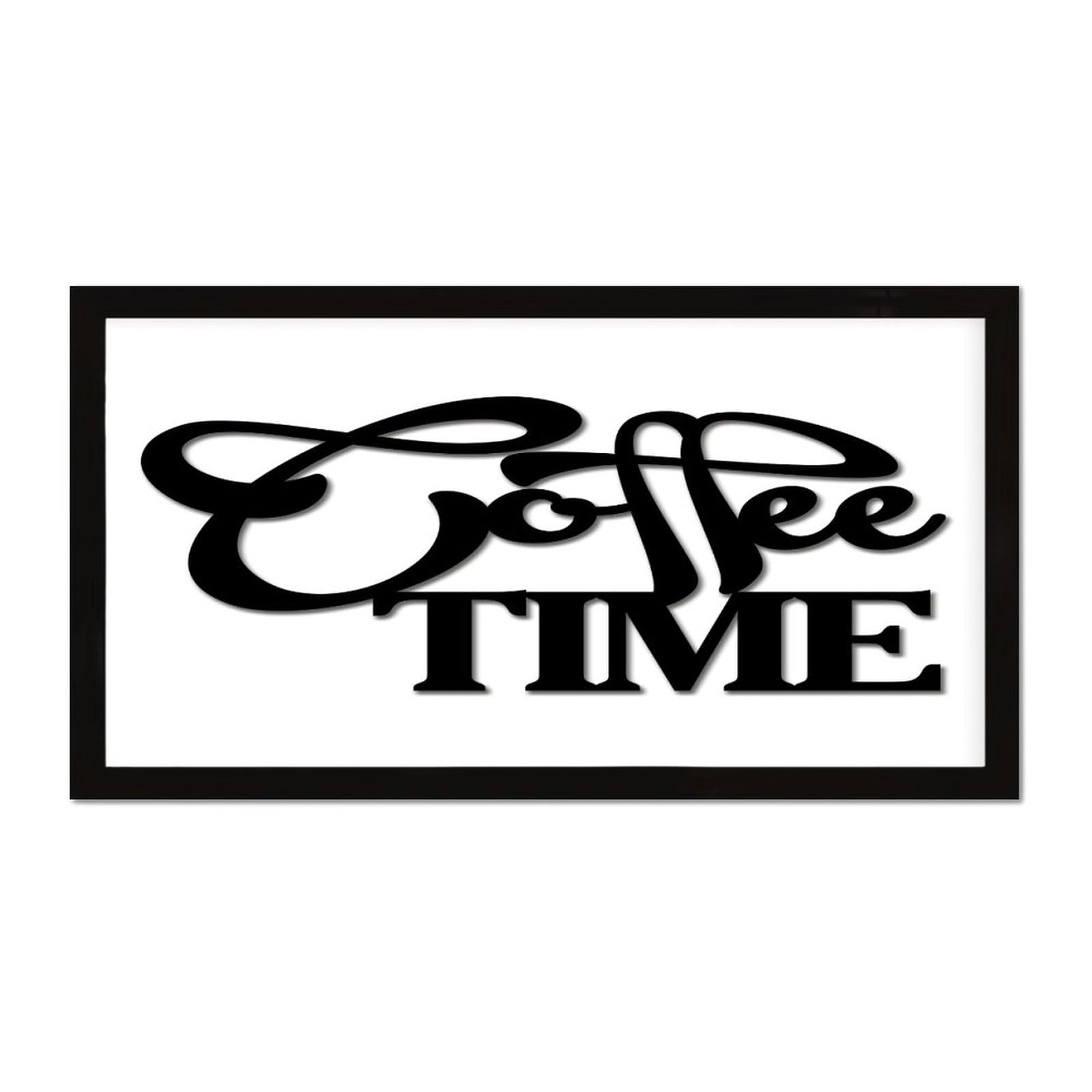 Cadre café et thé en bois pour réchauffer une cuisine trop blanche