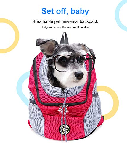 QiaoJia Estilosa mochila para transporte de cães e gatos para animais de estimação, bolsa de ombro p