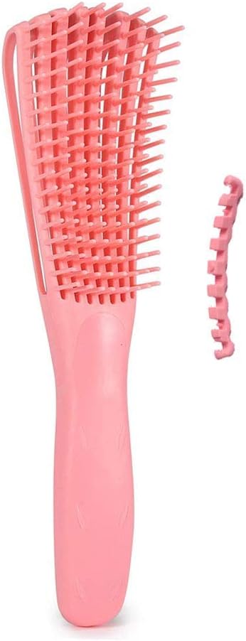 Detangling Hairbrush for Afro Hair,Detangle Hair Brush/Comb Pink Nylon Hair Brush Detangler for 4b/4c Hair Thick Hair Curly Hair Long Hair and Waves,Easy to Clean