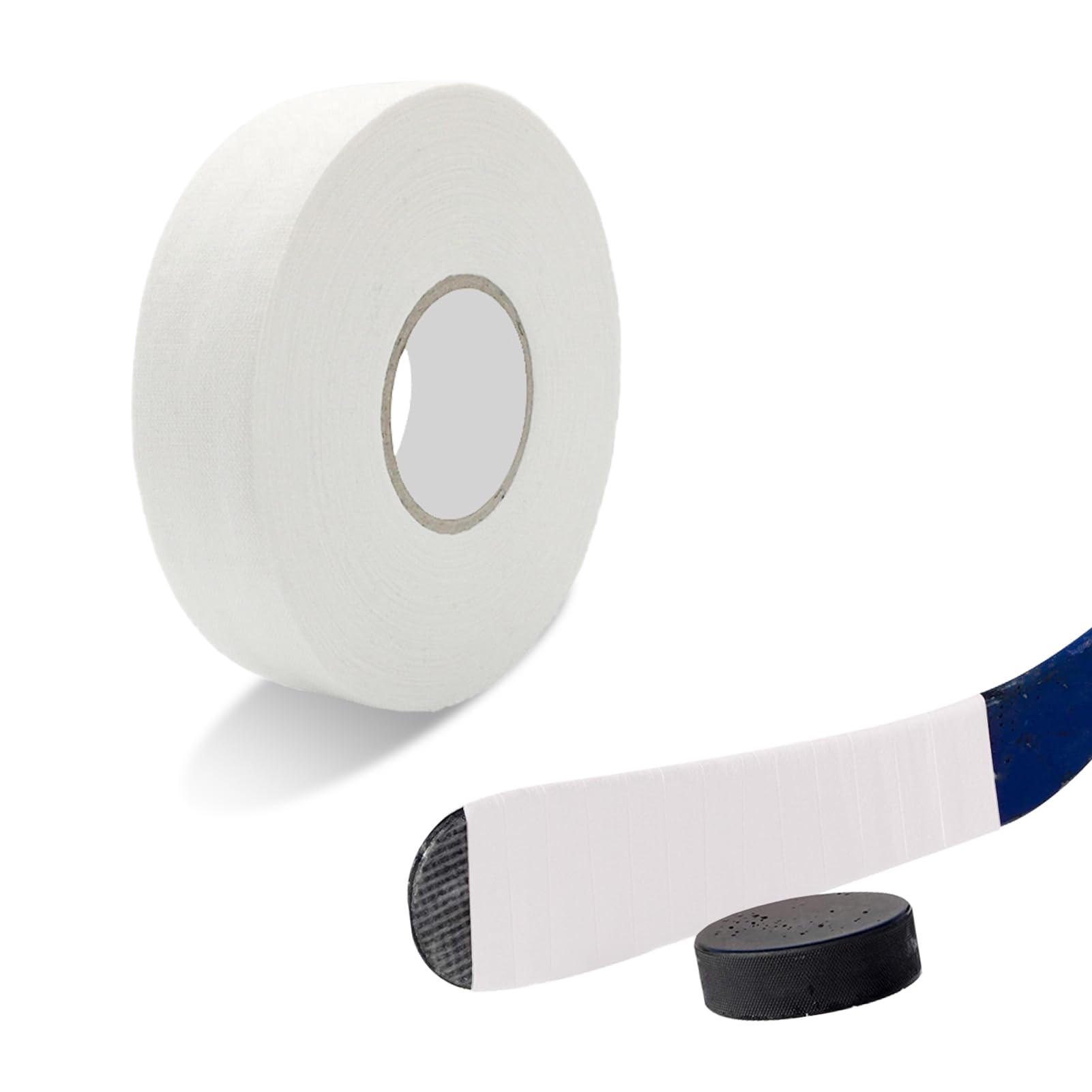 Nastro Hockey Nastro, Nastro di Presa per Sport, Nastri di Bastone di Hockey, Adesivo Sport Antiscivolo Tape, Nastro Adesivo Multisport per Hockey, Tennis, Golf e Pesca, Bianco, 25M x 2.5cm