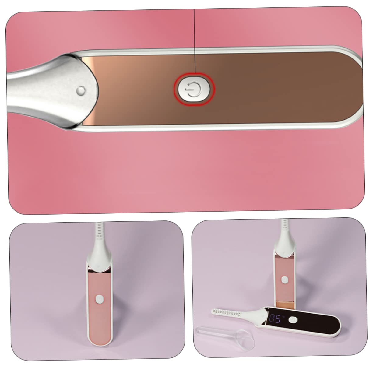 FOMIYES Rizador De Pestañas Eléctrico Con Calefacción 2 Unidades Portátil Y Ligero Ideal Para Festivales De Mujeres Y Niñas.