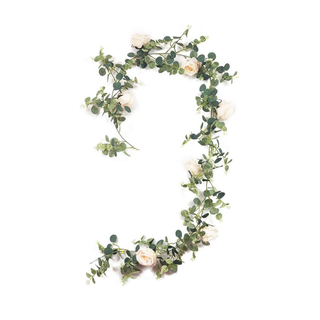 Cabilock 3stücke Künstliche Rattan Girlande Mit Rosen Dekoration Für Hochzeiten Partys Und Wohnräume Hängende Blumen Für Türen Und Spiegel Umweltfreundliches Material Leicht Zu