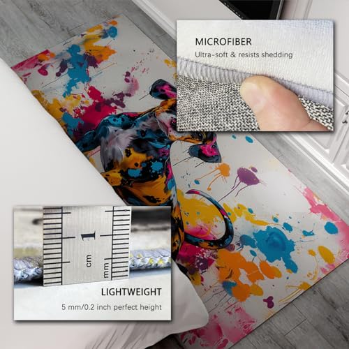 Tapis chiot mignon graffiti coloré 80x150cm pour chambre enfant lavable - 6