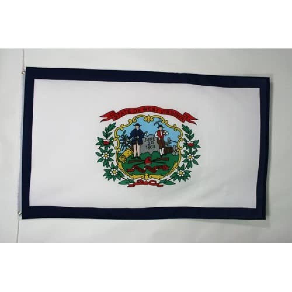 AZ FLAG - Drapeau Virginie occidentale - 150x90 cm - Drapeau 100% Polyester Avec Oeillets Métalliques Intégrés - Pavillon 110 g - 1