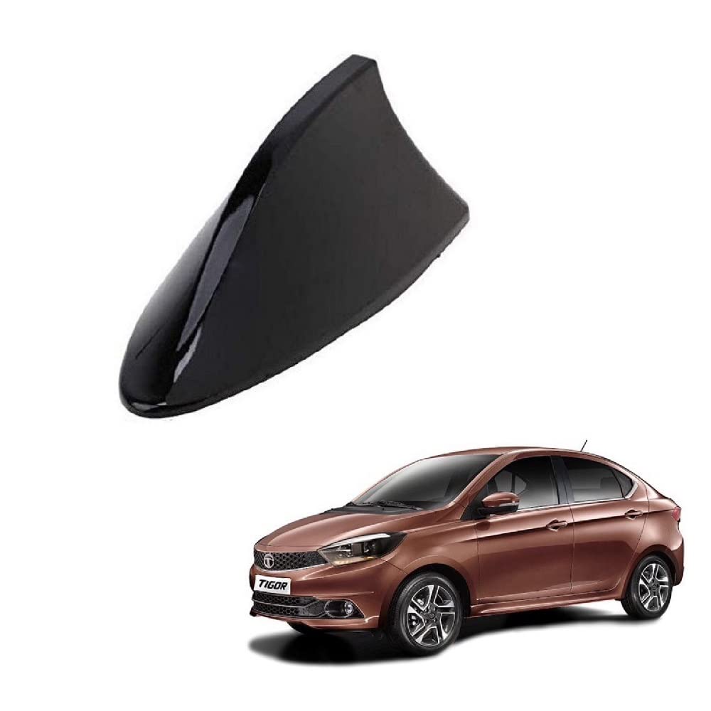 Shark Fin Roof Antenna Aerial ABS AM/FM Radio Signal Compatiable with Tata Tigor - Black-image-47