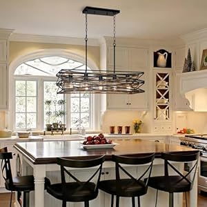  335Farmhouse-Dining-Room-Light-Fixture5-Light-Kitchen-Island-LightingIndustrial-Chandelier-for-Dining-Room-Over-Table-KitchenLarge-Linear-Chandelier-with-Retro-Wood-Texture-Interior