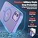 SUPFINE Magnetic for iPhone 12 Mini Case & iPhone 13 Mini Case (Compatible with MagSafe) (Military Grade Drop Protection) Slim Translucent Matte Shockproof Phone Cover,Purple