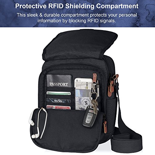 Vintage, Heavy Duty, Vertical Canvas Messenger Bag, Black With Antitheft Pocket Wear Over Shoulder Or Crossbody For Business Or Urban Travel Gadget Friendly #TOP2