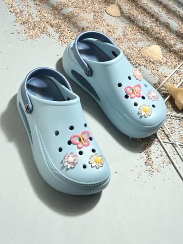Image of DOCTOR HEALTH SUPER SOFT Women's Platform Clogs | Lightweight EVA Slip-On Garden Shoes with Adjustable Back Strap | Anti-Skid Cushioned Comfortable Casual Sandals for Indoor & Outdoor Wear