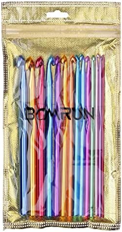 BCMRUN 14 pcs Multicolor Aluminum Crochet Hooks Knitting Needles Craft Yarn 2-10mm … — view 5