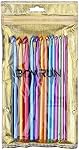 BCMRUN 14 pcs Multicolor Aluminum Crochet Hooks Knitting Needles Craft Yarn 2-10mm