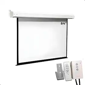 Tela De Projeção Elétrica 84pol Retratil C/Controle Remoto Automação Alexa Premium 110v
