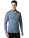 TSLA Men's 1/4 Zip Pullover Long Sleeve Shirt, Quick Dry Performance Running Top, Athletic Quarter Zip T-Shirt, Sun Block Quarter Zip Spacedyenavy, Large