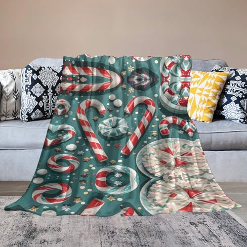 Plaid de Noël en flanelle chaude couverture canapé lit