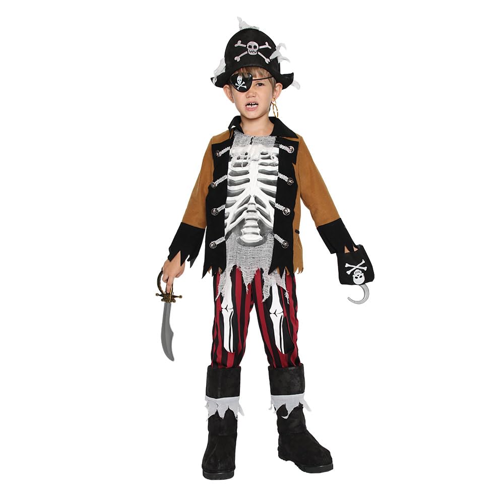 Mad Toys Pirate Boy Dress Up Book Week and World Book Day Child Costume Roleplay Trick or Treat Theme Party Halloween Child Costumes, 5-6 Years