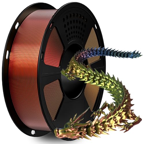 GIANTARM Silk PLA Filament 1.75mm, 1KG, Tricolor Red+Yellow+Blue