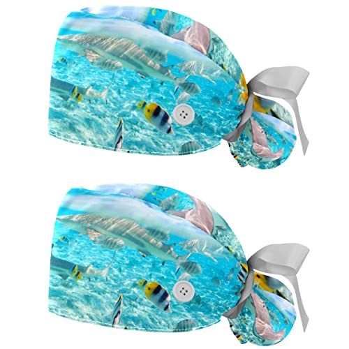 Chapeaux bouffants poisson sous-marin JDEZ : casquettes de travail respirantes hommes femmes