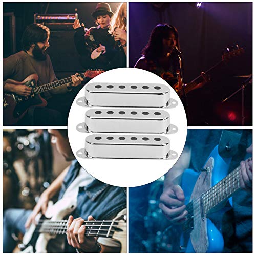 Paquet de 3 accessoires de guitare de couverture de micro de guitare à simple bobine en laiton compatibles avec la… - Les Beatles, Paul McCartney, John Lennon, RIngo Starr, George Harrison Paquet de 3 accessoires de guitare de couverture de micro de guitare à simple bobine en laiton compatibles avec la… – Image 5