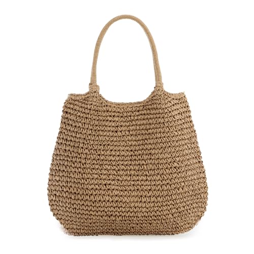 Bolso playero tejido grande para mujer miniatura 1