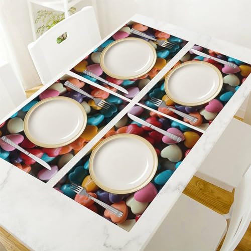 Sets de table de table en forme de cœurs résistants à la chaleur pour protéger vos meubles