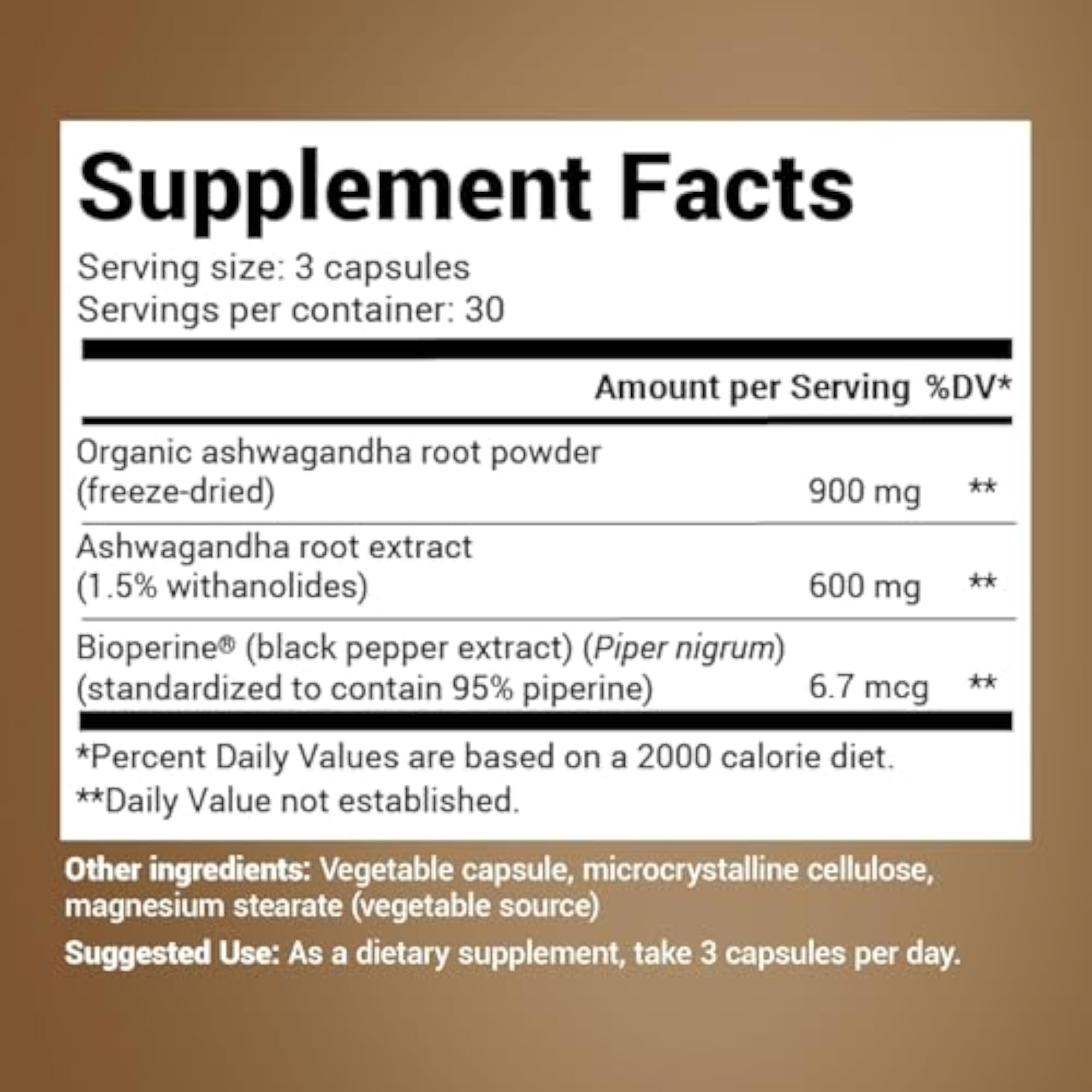 Ashwagandha Capsules 1500mg, 90 Count
