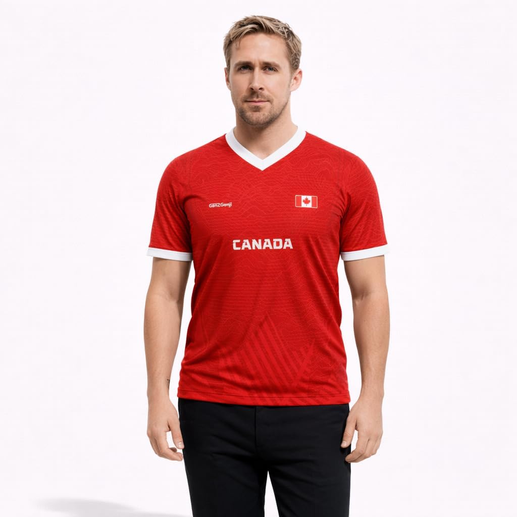 Canada National Team Football/Soccer Jersey 2026 (Red, V-Neck, Home and Away)