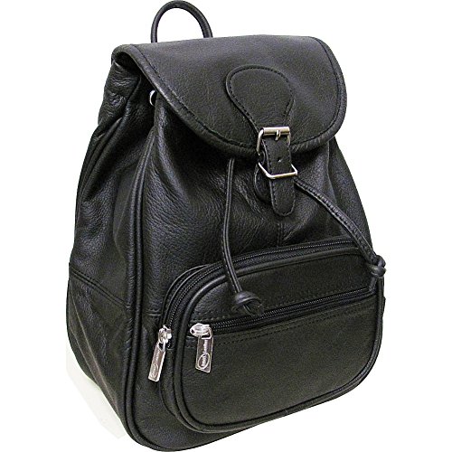Ladies' Leather Mini Backpack - Black (#1820-0)