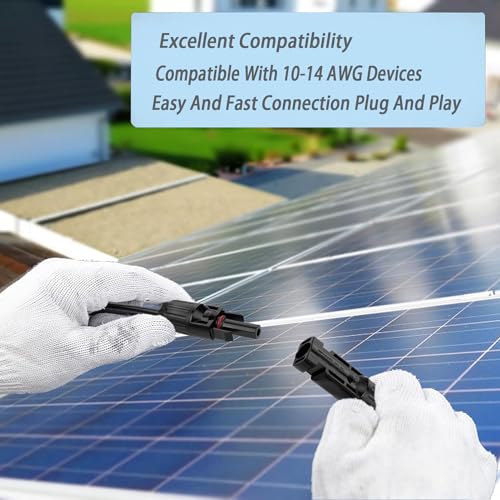 RPTCOTU Cabo de extensão de painel solar com cabo de extensão de painel solar 10AWG macho e fêmea 2