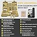 iunio Gun Cleaning Kit, Universal Gun Cleaning Kit for All Caliber Shotgun Pistol Rifle Cleaning Kit with Mat Portable Case