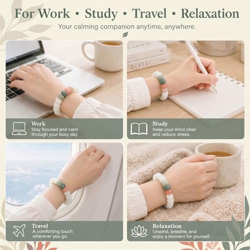 Image of Frodete Bodhi Fidget Bracelet Seed Stretch Anxiety Relief Healing Jewelry