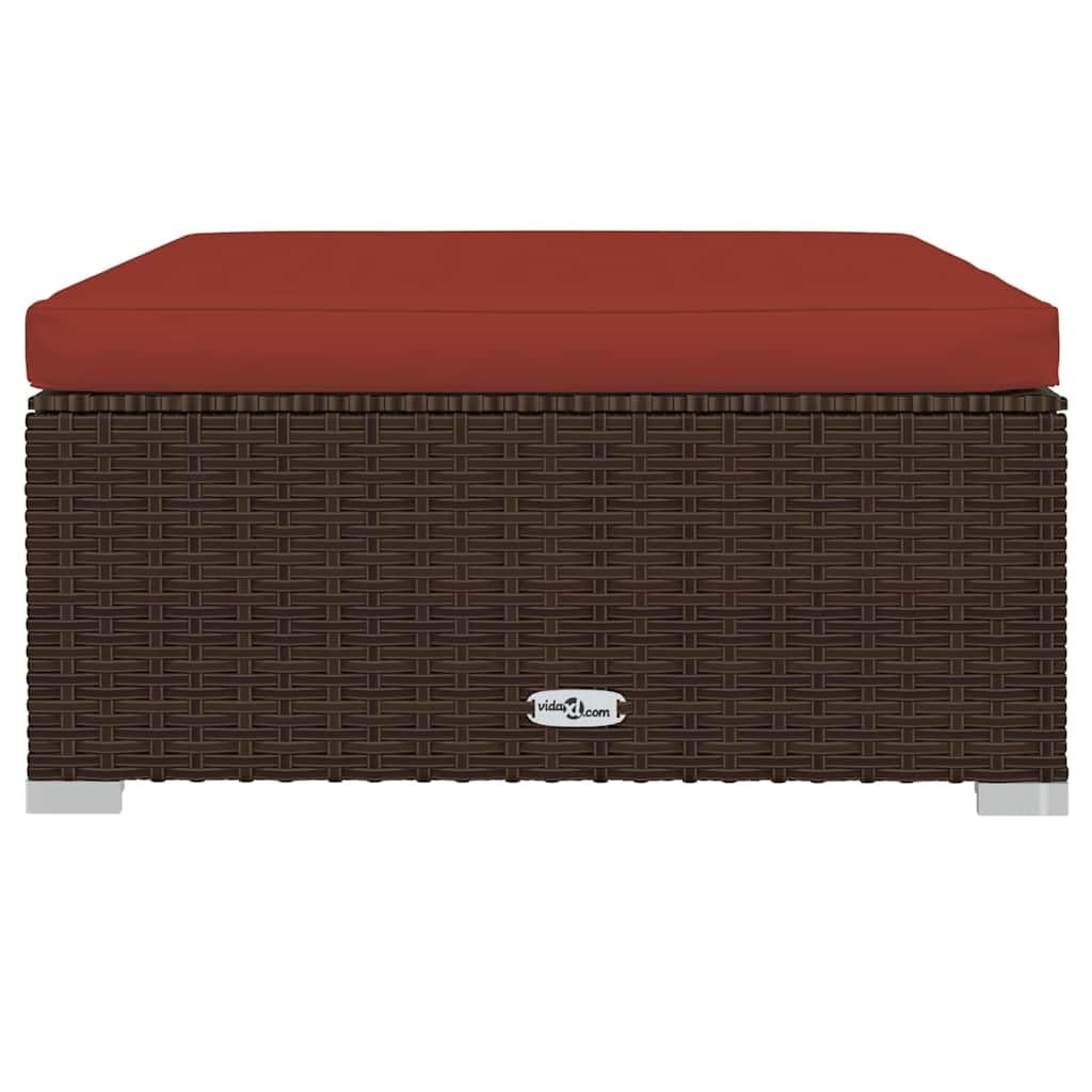 Set da giardino da 8 pezzi, divano modulare in polyrattan