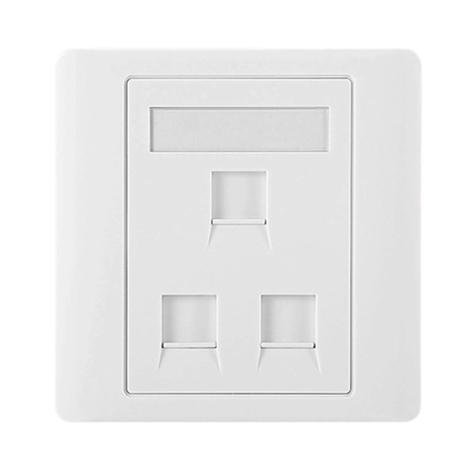 Modern Styles Internet Outlet Cover with Round Edges & Spacious Back Cavity Telephone & Internet Wall Plate for Neat Wire Ethernet Wall Plate