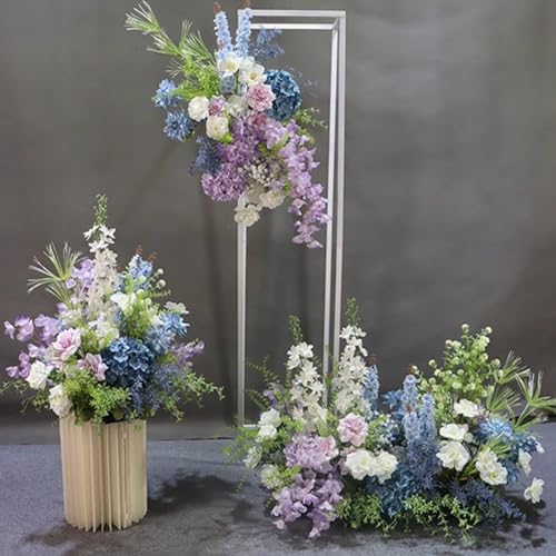 FagusHome 30 Pcs Silk Hydrangea Heads Artificial Flowers Heads and Stems Fake Hydrangea Flowers for Home Wedding Decor (Blue Purple) - Image 4