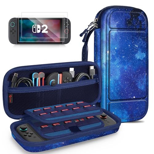 FINTIE Tasche mit großem Fassungsvermögen für Nintendo Switch 2 (2025) - 2-in-1 Zubehörset mit 2 schutzglas, 1 tragbaren...