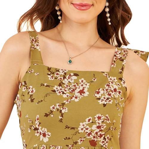 Image of Carlton London Women's Chiffon Fit and Flare Midi Dress