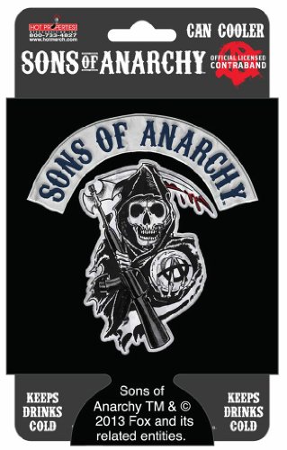 Sons of Anarchy Can and Bottle Cooler SOA Banner Logo by Animewild