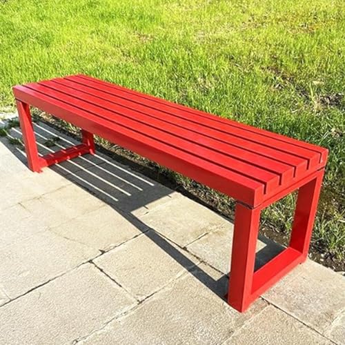 Ocynkowana stalowa ławka bez pleców do ogrodu, odporne na rdzewicę zewnętrzne siedzisko ogrodowe o pojemności 880 funtów, Solidne meble metalowe do ogrodu balkonowego