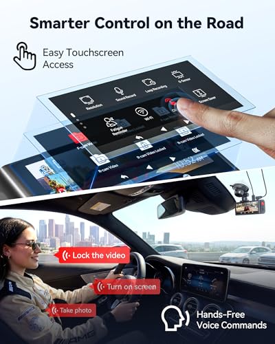 Image of REDTIGER F7NA 4K Dual Dash Cam for Car with ADAS, STARVIS 2 IMX678 Sensor, 8MP UHD, 5GHz WiFi 6 Fast Download, 4K Front 1080P Rear, GPS, Voice Control, WDR, HDR Night View, Support 512GB (No SD Card)