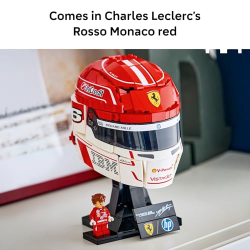 Image of LEGO Editions Scuderia Ferrari HP Charles Leclerc Helmet - Building Set for Teens, Ages 14+ - Collectible F1 Display - Bedroom or Home Office Decor - Gift for Formula 1 Fans - 43014