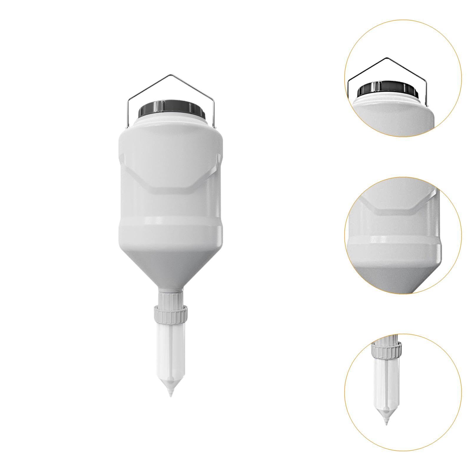 Dispensador de Salsas, 3 L, Colgante, Botella Exprimible para Salsas, Especias Y Zumos – Ideal para Picnics, Barbacoas Y Acampadas, Blanco, Individual