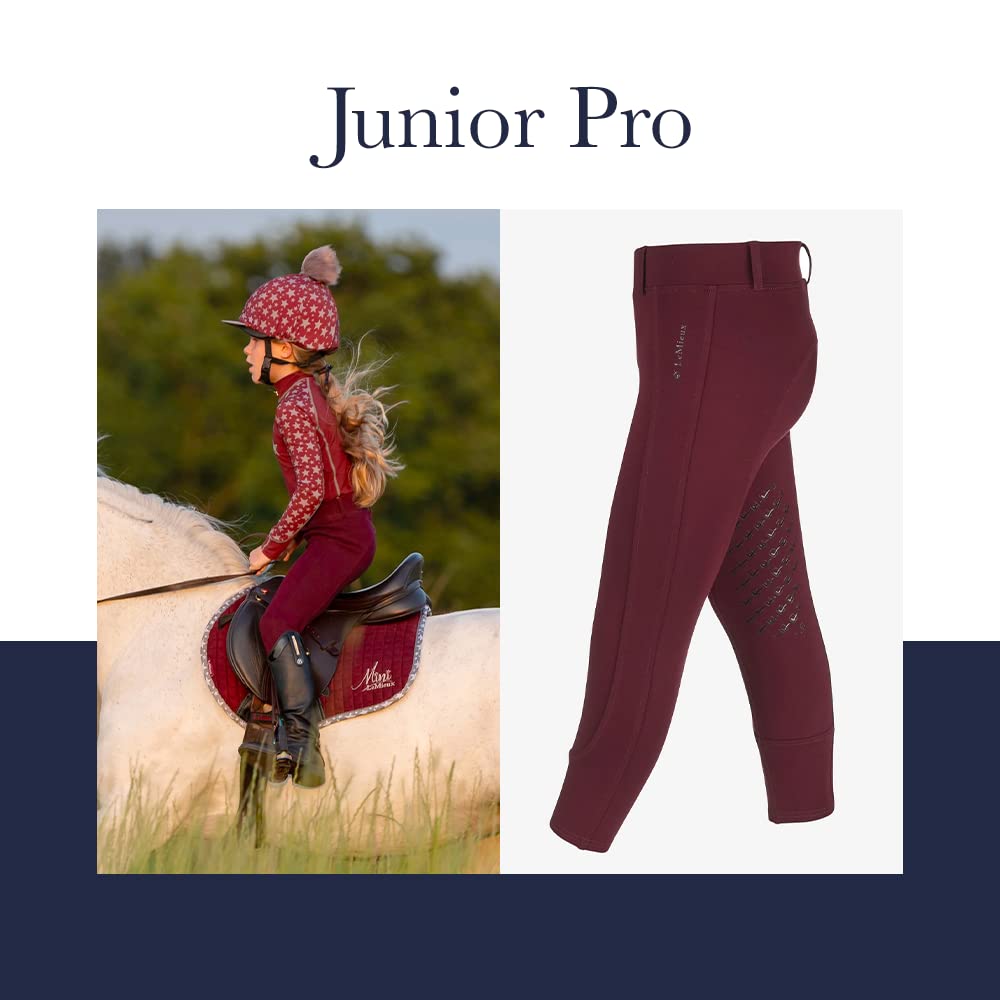 LeMieux Junior Pro Jodhpurs per ragazze e giovani piloti, collant da equitazione – sedile completo per ragazzi