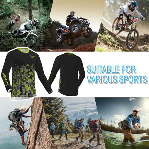 Maillot De Ciclismo para Hombre, Camiseta para Montar En Bicicleta, Maillot De Motocross, Que Absorbe La Humedad, Transpirable Adecuado para BMX/MTB Y Otros Deportes De Ciclismo (Style-16,XXL) - imagen 7