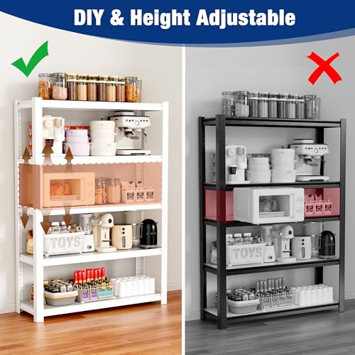 Image of WORKPRO 5-Tier White Shelving with Board, 36.2 inchWx16.5 inchDx72 inchH, 3000LBS Load