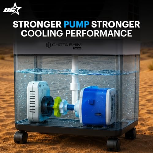 Image of OG Star 60L Personal Smart Air Cooler CB60S with 5-Speed Control, Honeycomb Pads, Water Level Indicator & Water Inlet � High-Performance Evaporative Cooler for Home, Office & Outdoor Use