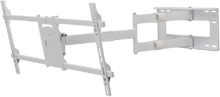 NFGMFMQSHDF DQ Reach XXL 101 2Maximum VESA 75 x 75 Wall Mount for 42-80 inch TVs, 50kg Weight Capacity, Metal, Articulating Arm, White