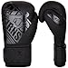 Ringhorns Nitro, Guantoni da Boxe Muay Thai Kick Boxing, Unisex - Adulto, Nero/Nero, 16 Oz